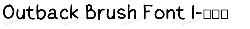 Outback Brush Font I字体转换
